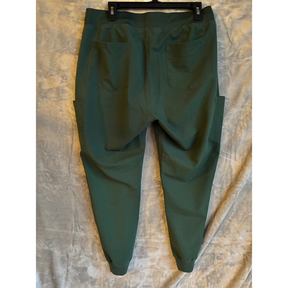 Mandala Women Scrub Pants Cargo Jogger Green Elastic Waist Drawstring Size large - Picture 7 of 8